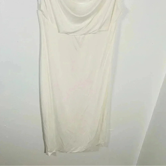 NEW House of CB Samara White Drapey Jersey Cowl Neck Spaghetti Strap Midi Dress - Picture 9 of 10